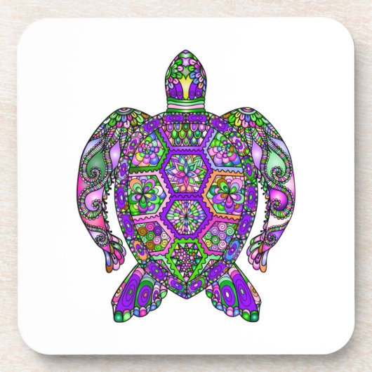 Sparen de Mariene Zee Turtles Bier Onderzetter (Voorkant)