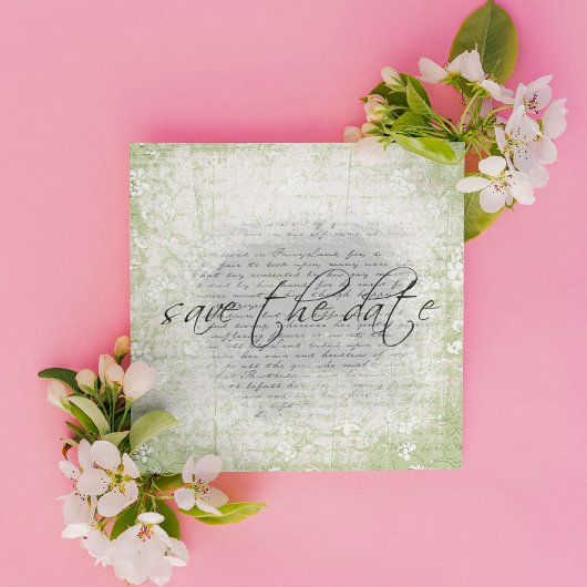 Sparen de Mededelingen van de Datum in Floral Save The Date