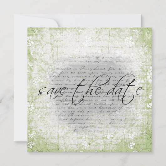 Sparen de Mededelingen van de Datum in  Floral Save The Date (Voorkant)