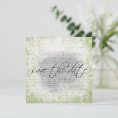 Sparen de Mededelingen van de Datum in Floral Save The Date (Staand voorkant)