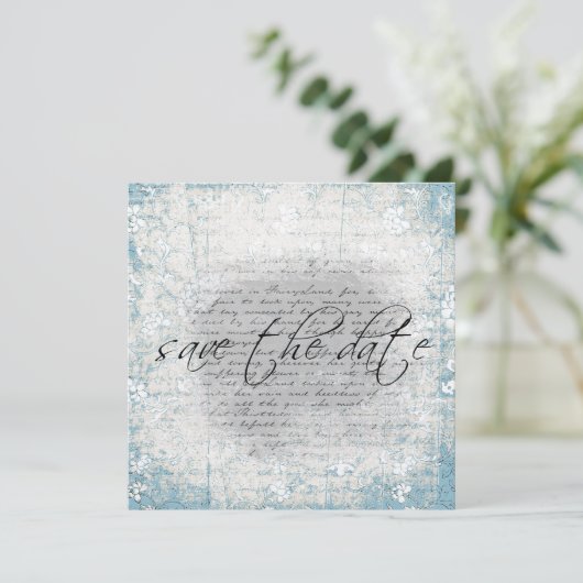 Sparen de Mededelingen van de Datum in  Floral Save The Date (Staand voorkant)