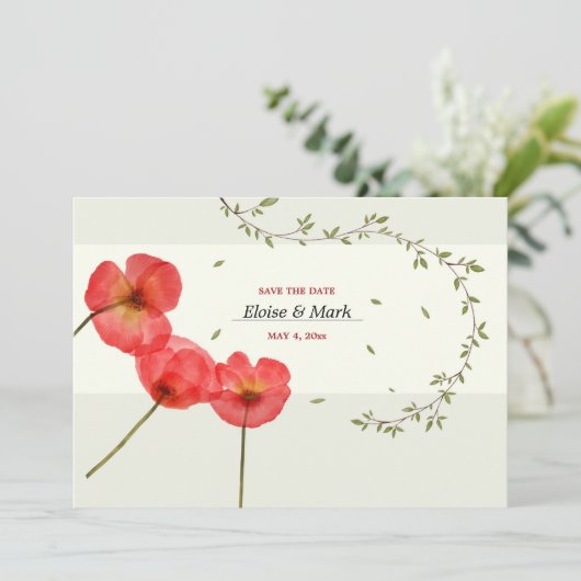 Sparen de Moderne Aankondiging van de Datum (Staand voorkant)