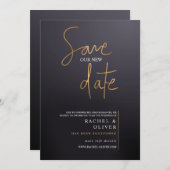 Sparen de Moderne Aankondiging van de Datum (Voorkant / Achterkant)