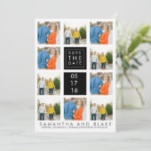 Sparen de Moderne Collage van de Datum | WOORDEN Save The Date (Staand voorkant)