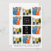 Sparen de Moderne Collage van de Datum | WOORDEN Save The Date (Voorkant / Achterkant)