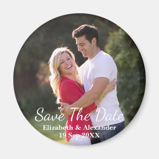 Sparen de Moderne Foto van de Datum Magneet (Voorkant)