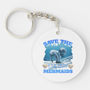 Sparen de Mollige Meerminnen Manatees Sleutelhanger