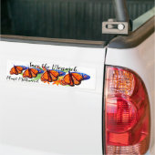 Sparen de Monarch Butterfly Bumpersticker (Op Truck)