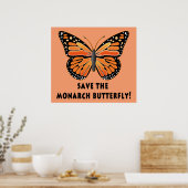 Sparen de Monarch Butterfly Poster (Keuken)