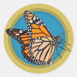 Sparen de Monarch Butterfly Ronde Sticker