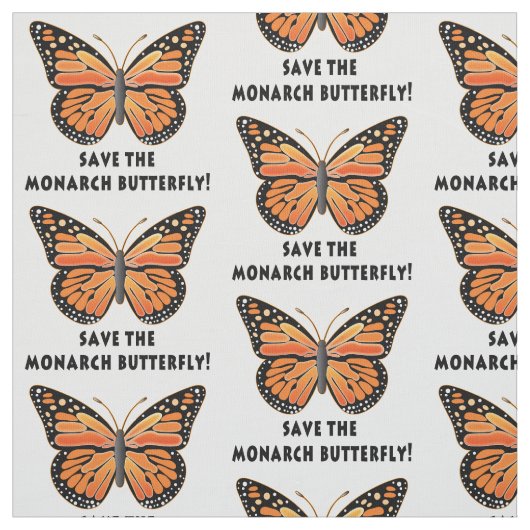 Sparen de Monarch Butterfly Stof (Swatch)