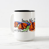 Sparen de Monarch Butterfly Tweekleurige Koffiemok (Voorkant links)