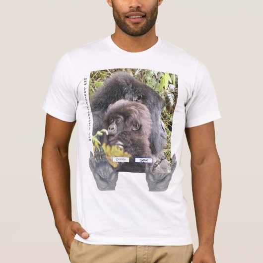 Sparen de Mountain Gorillas (voor- en achterontwer T-shirt (Voorkant)