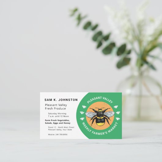 Sparen de Natuur van bijen Lover Farmer of Gardene Visitekaartje (Staand voorkant)
