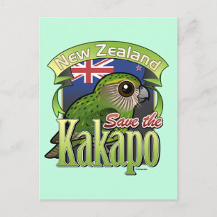 Sparen de Nieuw-Zeelandse Kakapo Briefkaart