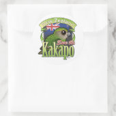 Sparen de Nieuw-Zeelandse Kakapo Ronde Sticker (Tas)