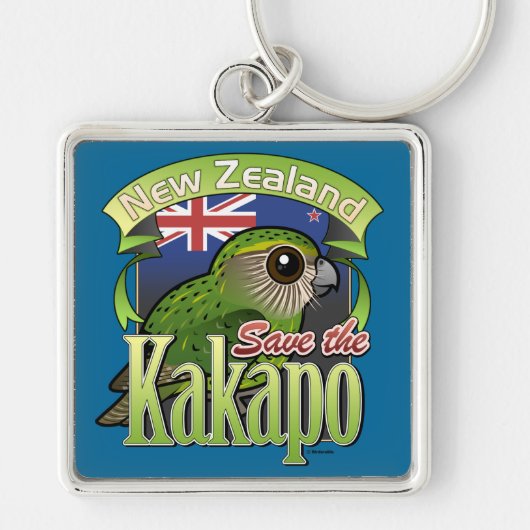 Sparen de Nieuw-Zeelandse Kakapo Sleutelhanger (Voorkant)