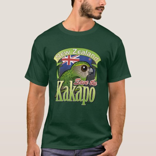Sparen de Nieuw-Zeelandse Kakapo T-shirt (Voorkant)