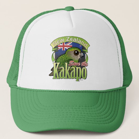 Sparen de Nieuw-Zeelandse Kakapo Trucker Pet (Voorkant)
