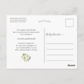 Sparen de Nieuwe Datum Groene Witte Foto van de Fl Briefkaart (Achterkant)