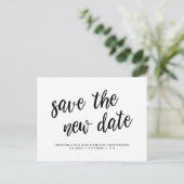 Sparen de nieuwe datum, het Uitstellen van de Wedd Briefkaart (Staand voorkant)