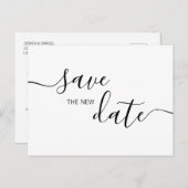 Sparen de Nieuwe Datum Sociale die sparen de Datum Aankondigingskaart (Voorkant / Achterkant)