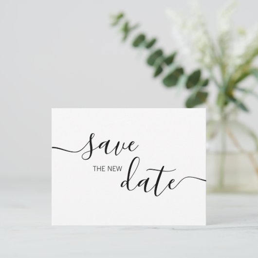 Sparen de Nieuwe Datum Sociale die sparen de Datum Aankondigingskaart (Staand voorkant)