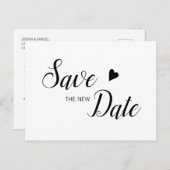 Sparen de Nieuwe Datum Sociale die sparen de Datum Aankondigingskaart (Voorkant / Achterkant)