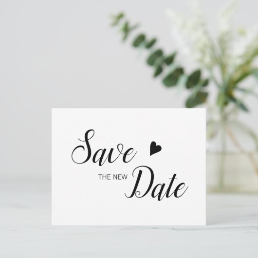 Sparen de Nieuwe Datum Sociale die sparen de Datum Aankondigingskaart (Staand voorkant)