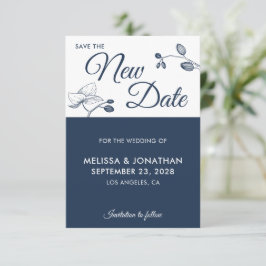 Sparen de Nieuwe Datum trouwuitstel floral