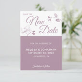 Sparen de Nieuwe Datum trouwuitstel floral (Staand voorkant)