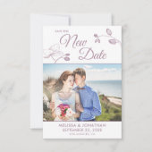 Sparen de Nieuwe Datum trouwuitstel foto (Voorkant)