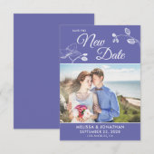 Sparen de Nieuwe Datum trouwuitstel foto (Voorkant / Achterkant)