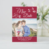 Sparen de Nieuwe Datum trouwuitstel foto (Staand voorkant)