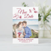 Sparen de Nieuwe Datum trouwuitstel foto (Staand voorkant)
