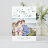 Sparen de Nieuwe Datum trouwuitstel foto (Staand voorkant)
