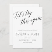 Sparen de nieuwe datum, trouwuitstel kaart. kaart (Voorkant / Achterkant)