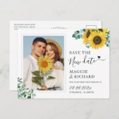 Sparen de Nieuwe Foto van de Datum Zonnebloem Euca Briefkaart (Voorkant / Achterkant)
