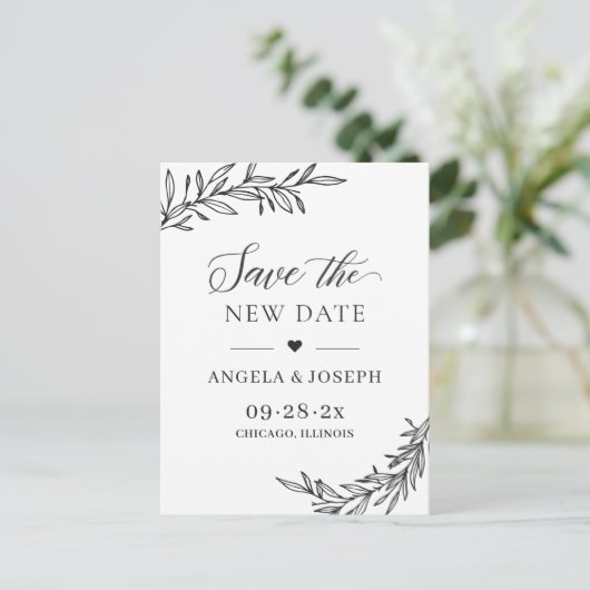 Sparen de Nieuwe Verandering van de Datum van het  Briefkaart (Staand voorkant)