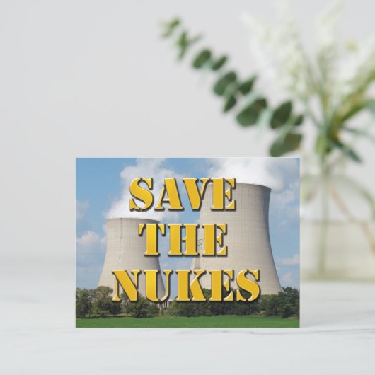 Sparen de Nukes Briefkaart (Staand voorkant)
