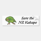 Sparen de NZ Kakapo - Bumpersticker (Voorkant)