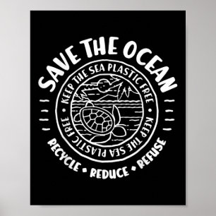 Sparen de Oceaan, Milieubescherming, Scuba Di Poster