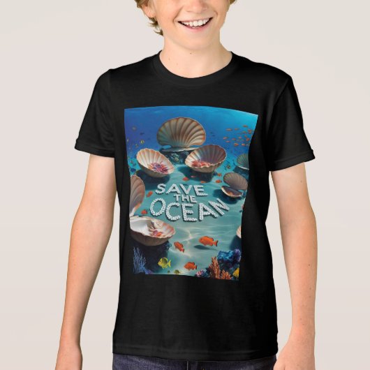 Sparen de oceaan Tri-Blend shirt (Voorkant)