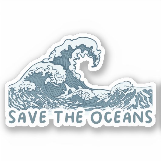 Sparen de Oceanen Sticker (Voorkant)