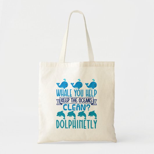 Sparen de Oceans Earth Day Kinder walvisdolfijn Tote Bag (Voorkant)
