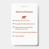 Sparen de Olephants Badge (Achterkant)