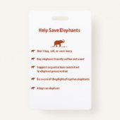 Sparen de Olephants Badge (Achterkant)