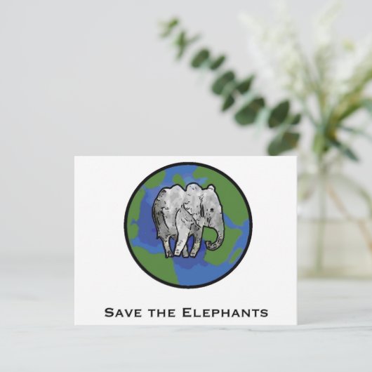 Sparen de Olephants Briefkaart (Staand voorkant)