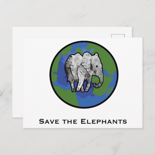 Sparen de Olephants Briefkaart (Voorkant / Achterkant)