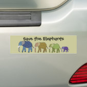 Sparen de Olephants Bumpersticker (Op auto)